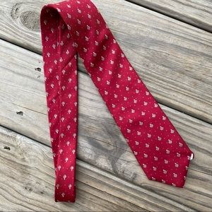 Yves Saint Laurent  100% Silk Tie Dot and Diamond Design